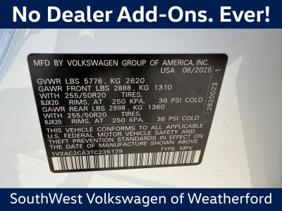 2026 Volkswagen Atlas Cross Sport 2.0T SEL R-Line Black