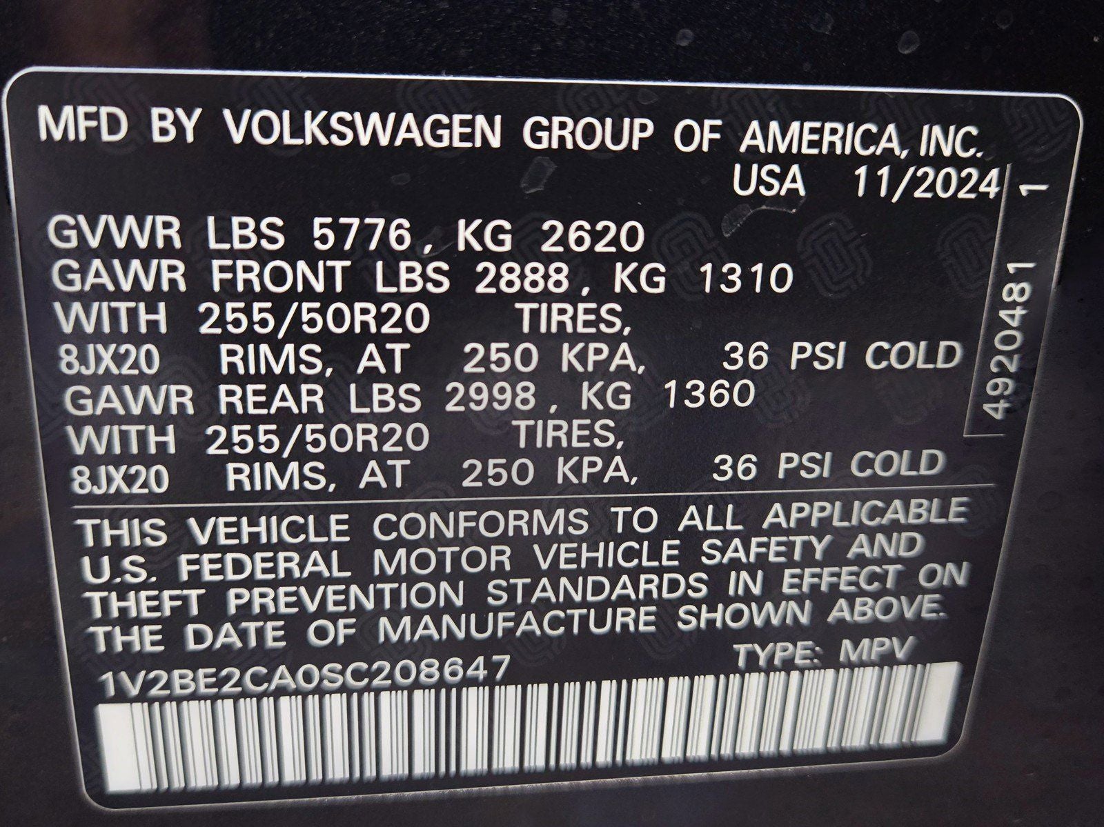 2025 Volkswagen Atlas Cross Sport 2.0T SEL