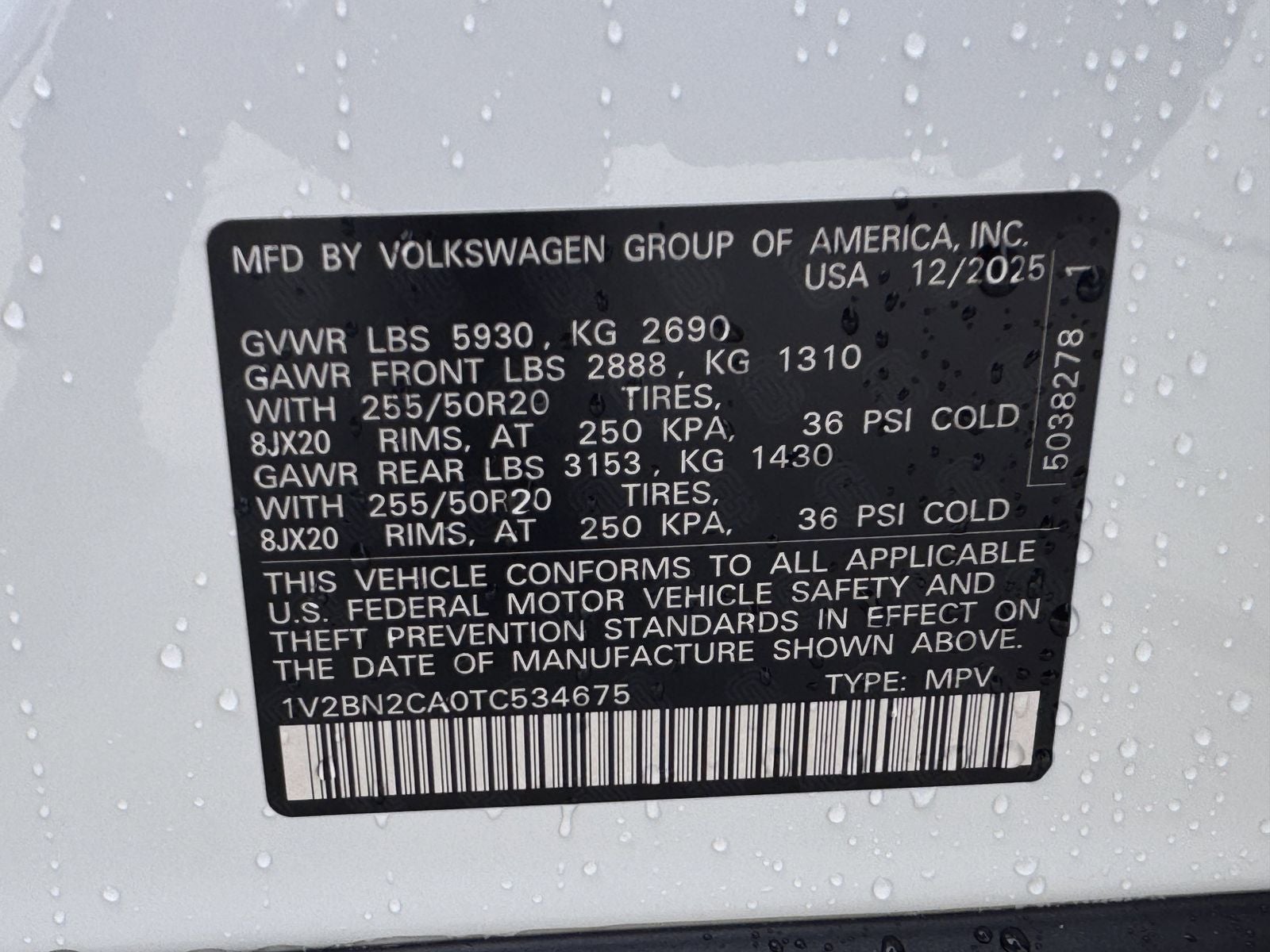 2026 Volkswagen Atlas 2.0T SEL