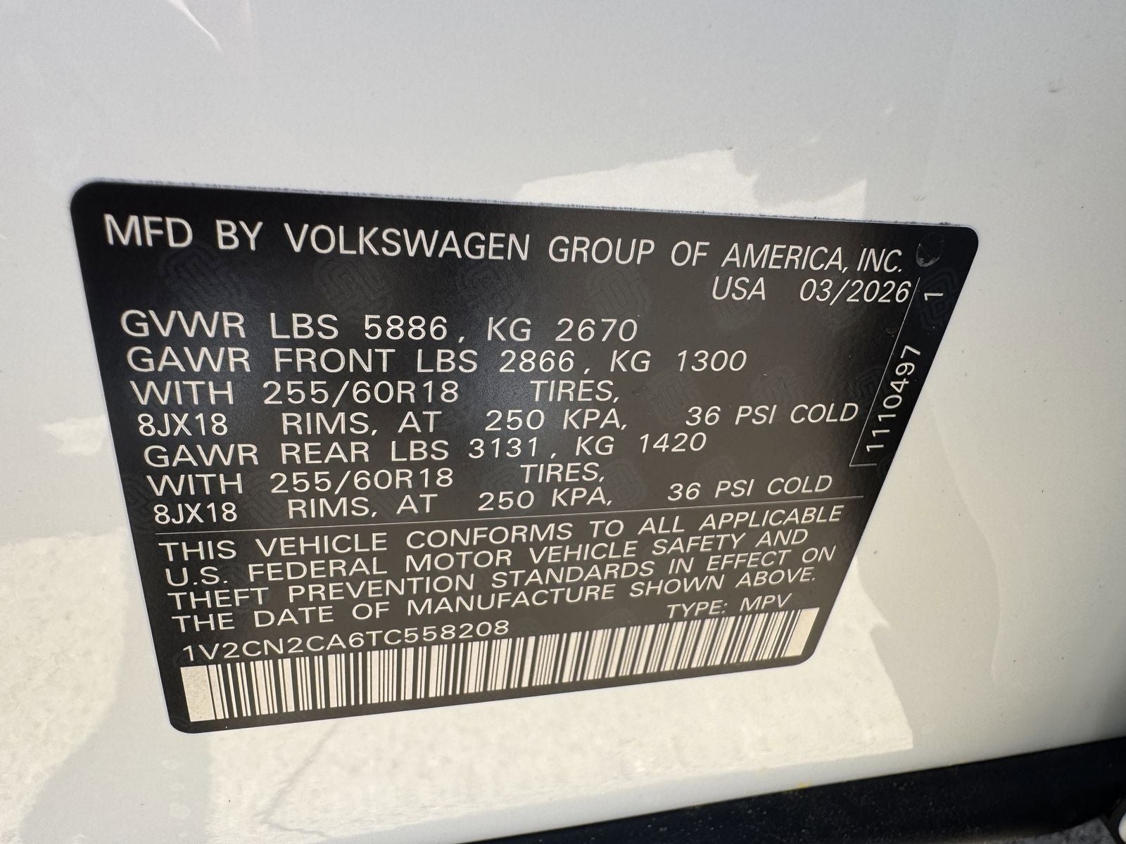 2026 Volkswagen Atlas 2.0T Peak Edition