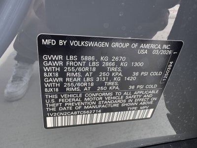 2026 Volkswagen Atlas 2.0T Peak Edition