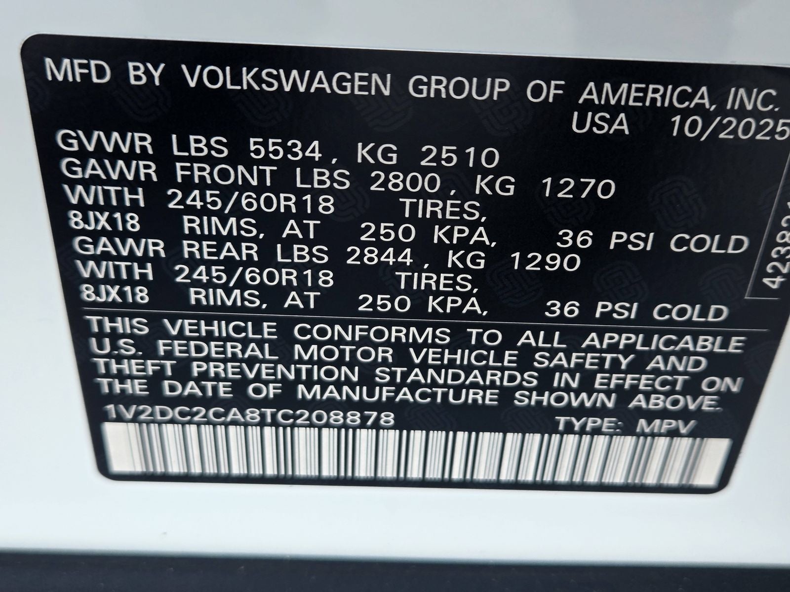 2026 Volkswagen Atlas Cross Sport 2.0T SE