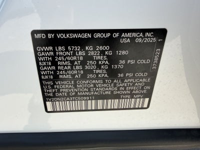 2026 Volkswagen Atlas 2.0T SE