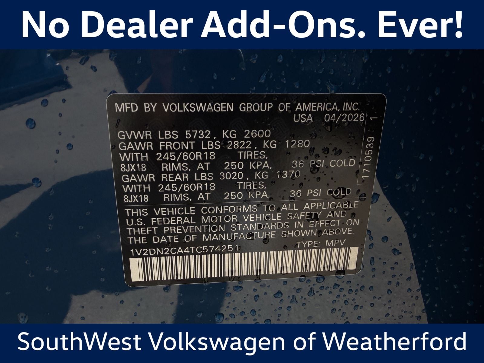 2026 Volkswagen Atlas 2.0T SE