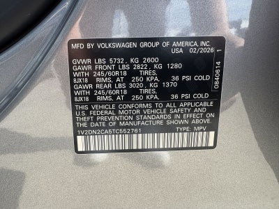 2026 Volkswagen Atlas 2.0T SE