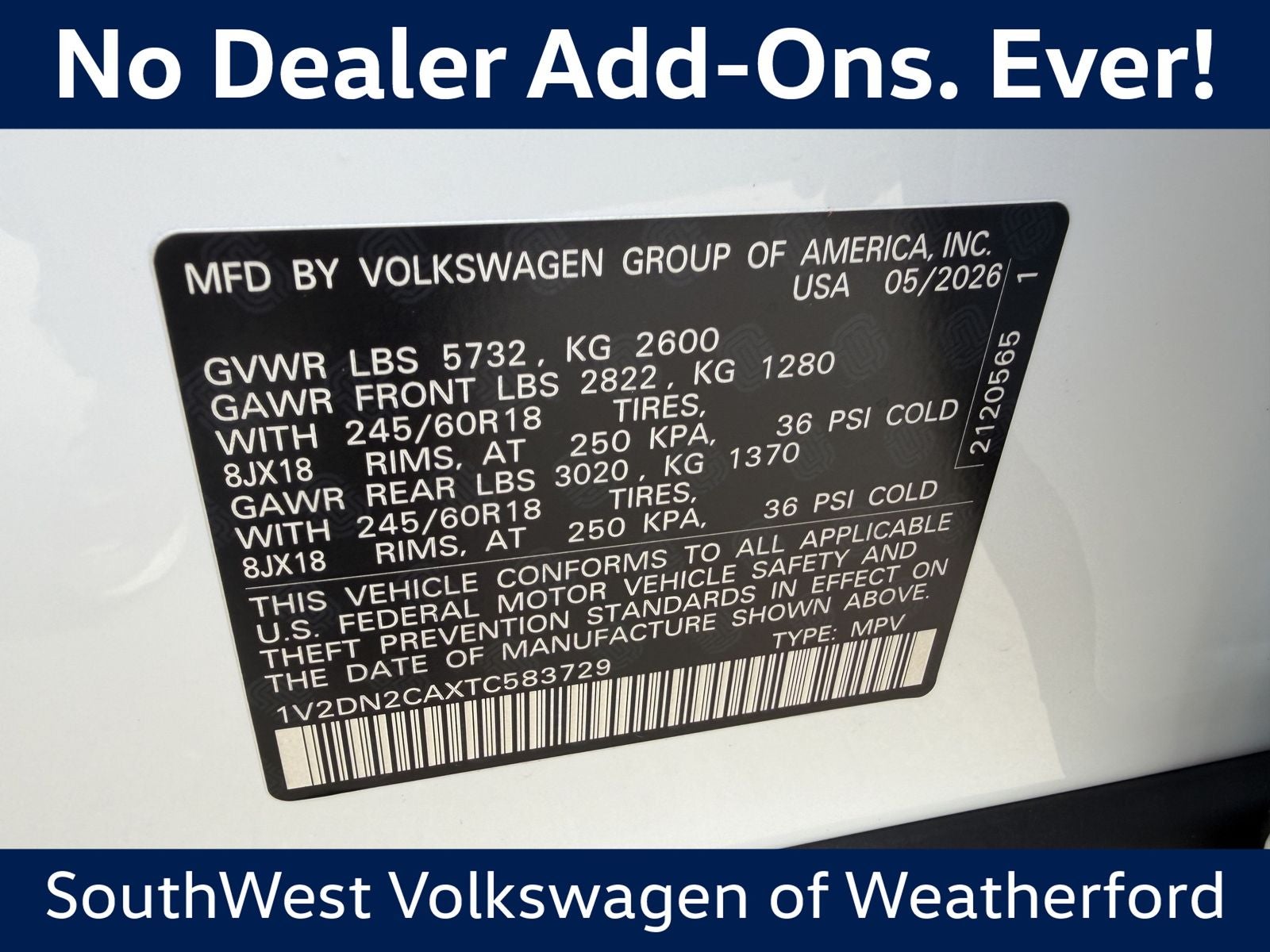 2026 Volkswagen Atlas 2.0T SE