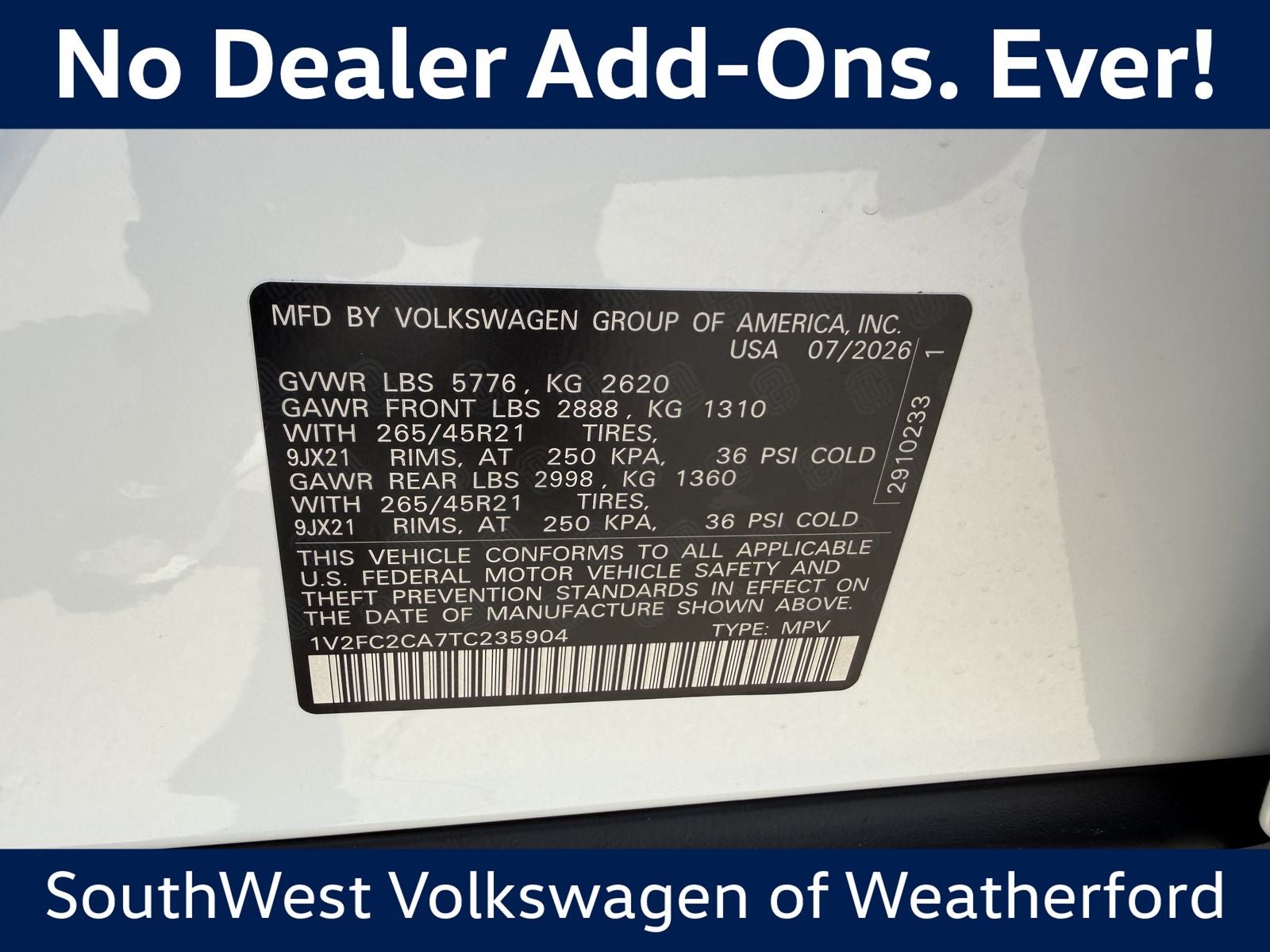 2026 Volkswagen Atlas Cross Sport 2.0T SEL Premium R-Line