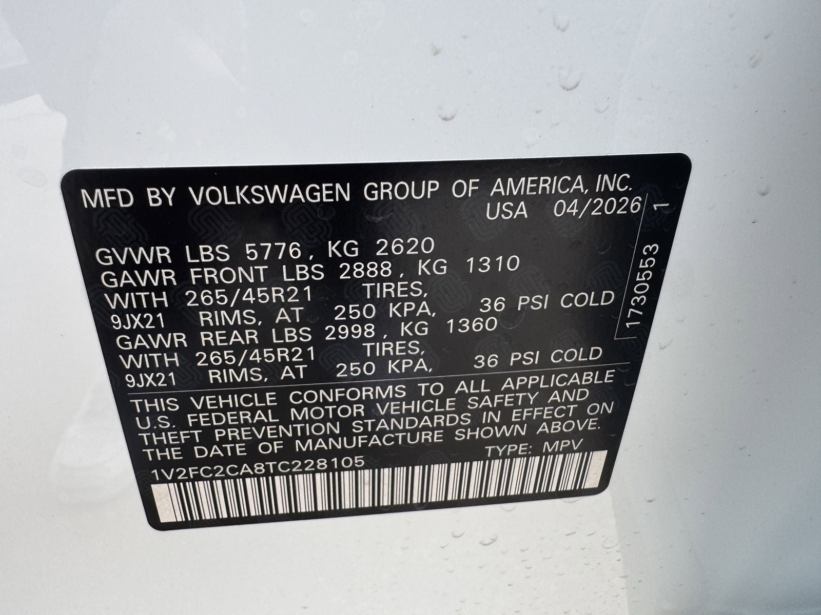 2026 Volkswagen Atlas Cross Sport 2.0T SEL Premium R-Line