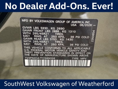 2026 Volkswagen Atlas 2.0T SEL Premium R-Line