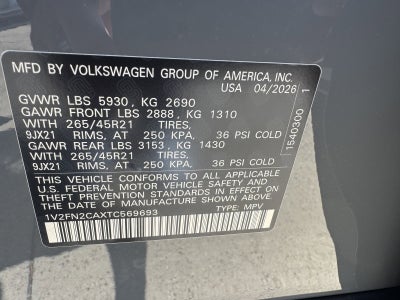 2026 Volkswagen Atlas 2.0T SEL Premium R-Line