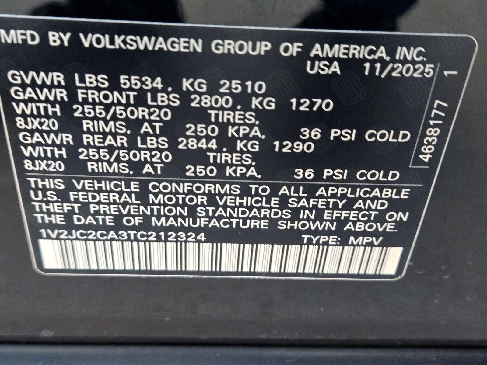 2026 Volkswagen Atlas Cross Sport 2.0T SE W/TECHNOLOGY