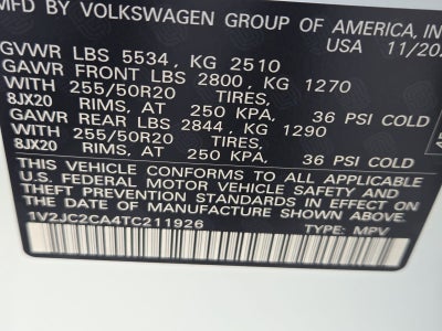 2026 Volkswagen Atlas Cross Sport 2.0T SE W/TECHNOLOGY