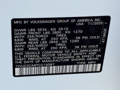 2026 Volkswagen Atlas Cross Sport 2.0T SE W/TECHNOLOGY