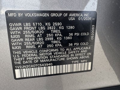 2026 Volkswagen Atlas 2.0T SE W/TECHNOLOGY