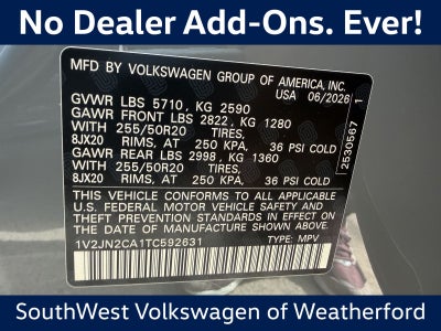 2026 Volkswagen Atlas 2.0T SE W/TECHNOLOGY