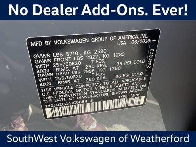 2026 Volkswagen Atlas 2.0T SE W/TECHNOLOGY