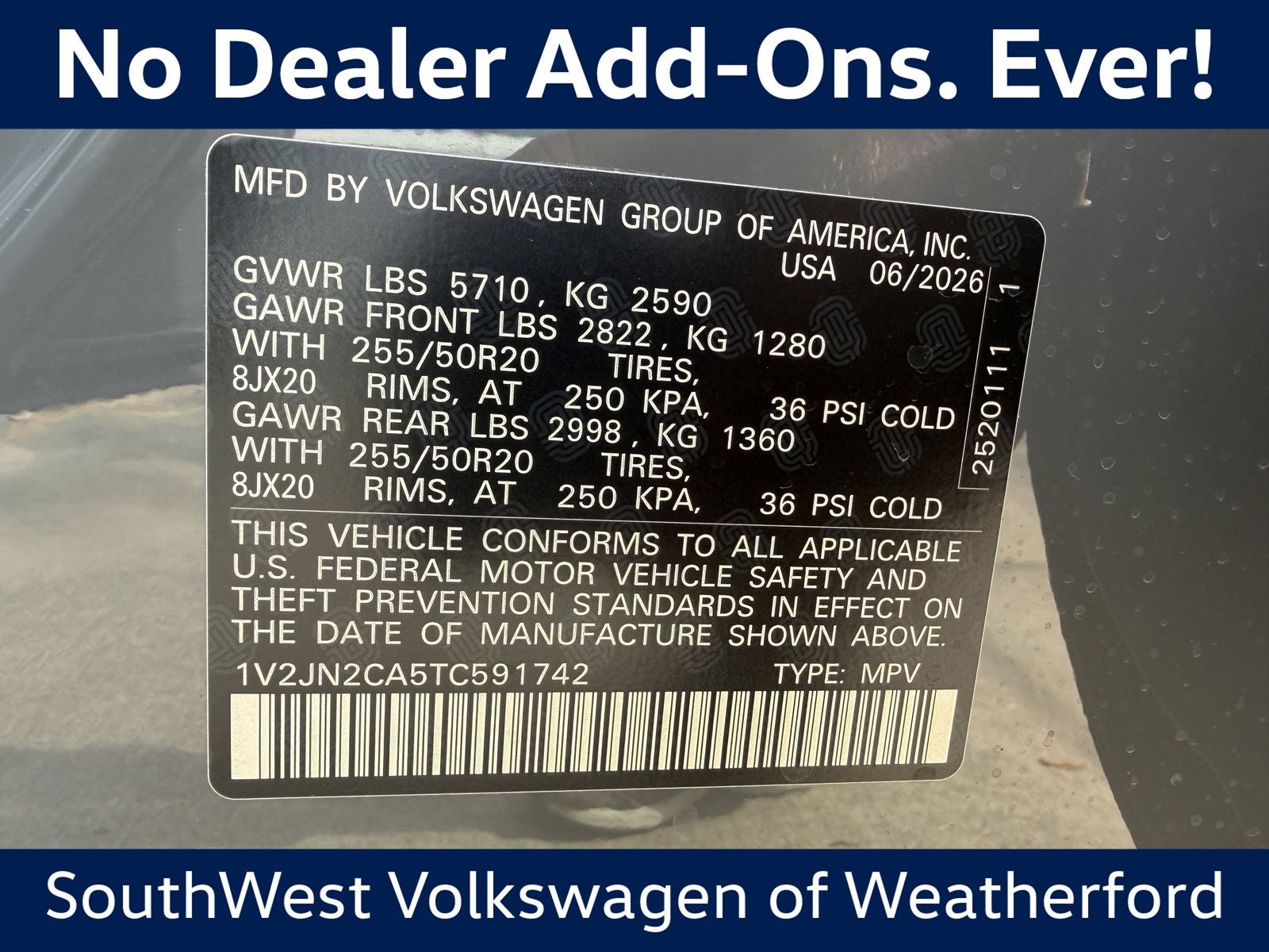 2026 Volkswagen Atlas 2.0T SE W/TECHNOLOGY
