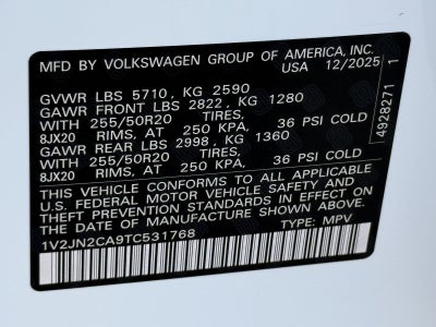 2026 Volkswagen Atlas 2.0T SE W/TECHNOLOGY