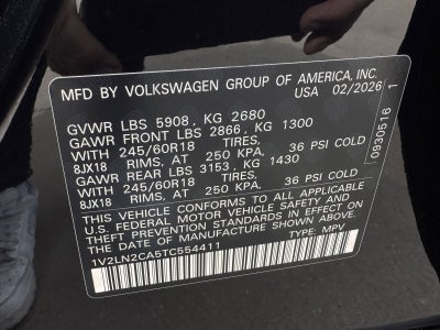 2026 Volkswagen Atlas 2.0T SE