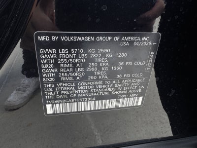 2026 Volkswagen Atlas 2.0T SE W/TECHNOLOGY