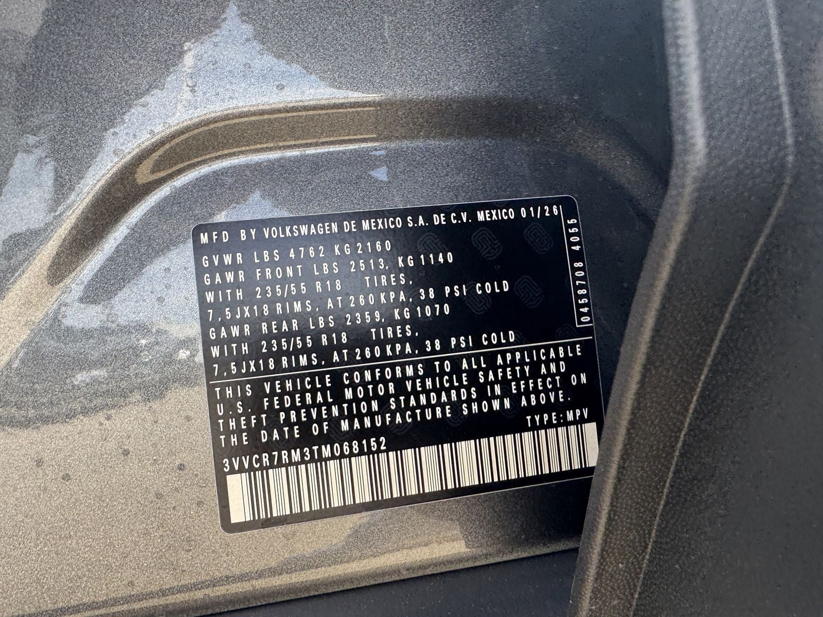 2026 Volkswagen Tiguan 2.0T S