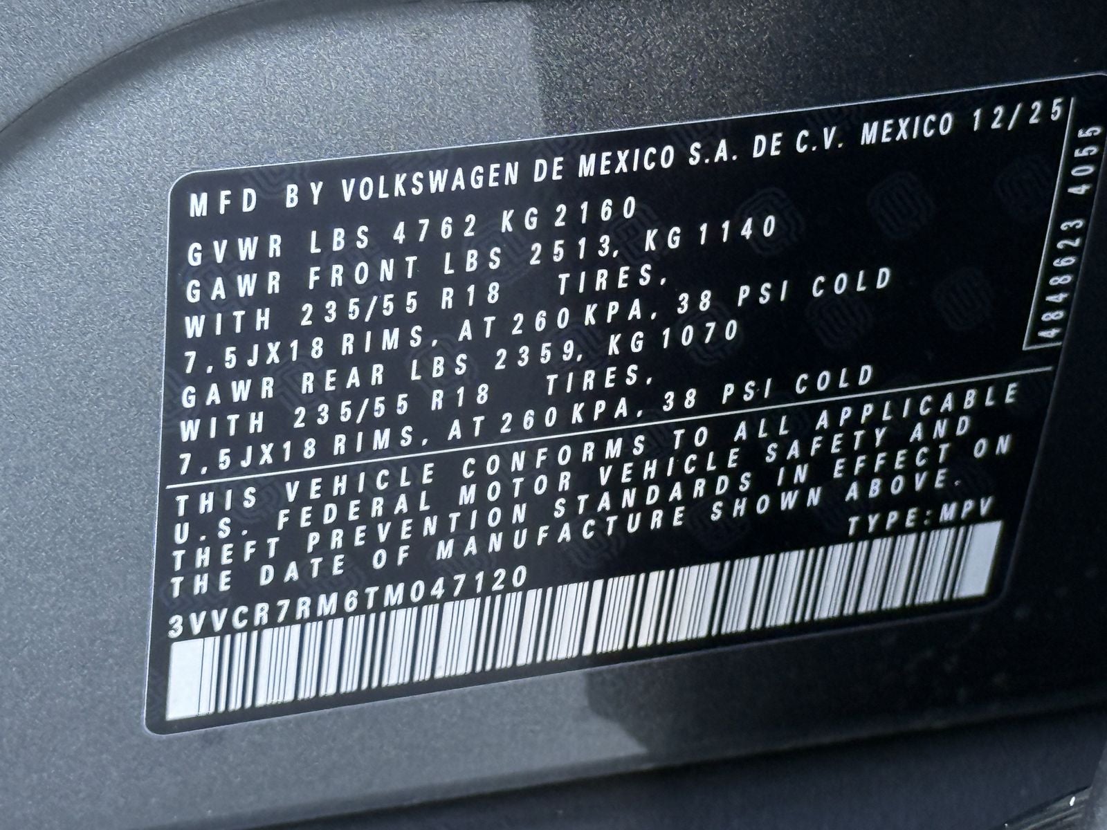 2026 Volkswagen Tiguan 2.0T S