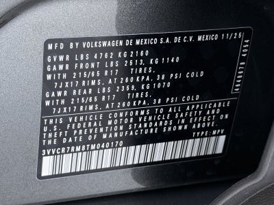 2026 Volkswagen Tiguan 2.0T S