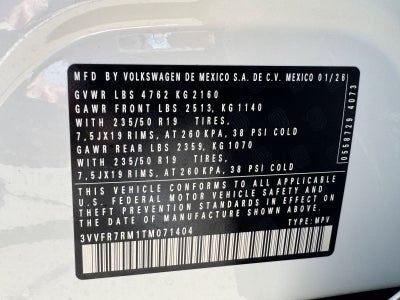 2026 Volkswagen Tiguan 2.0T SE