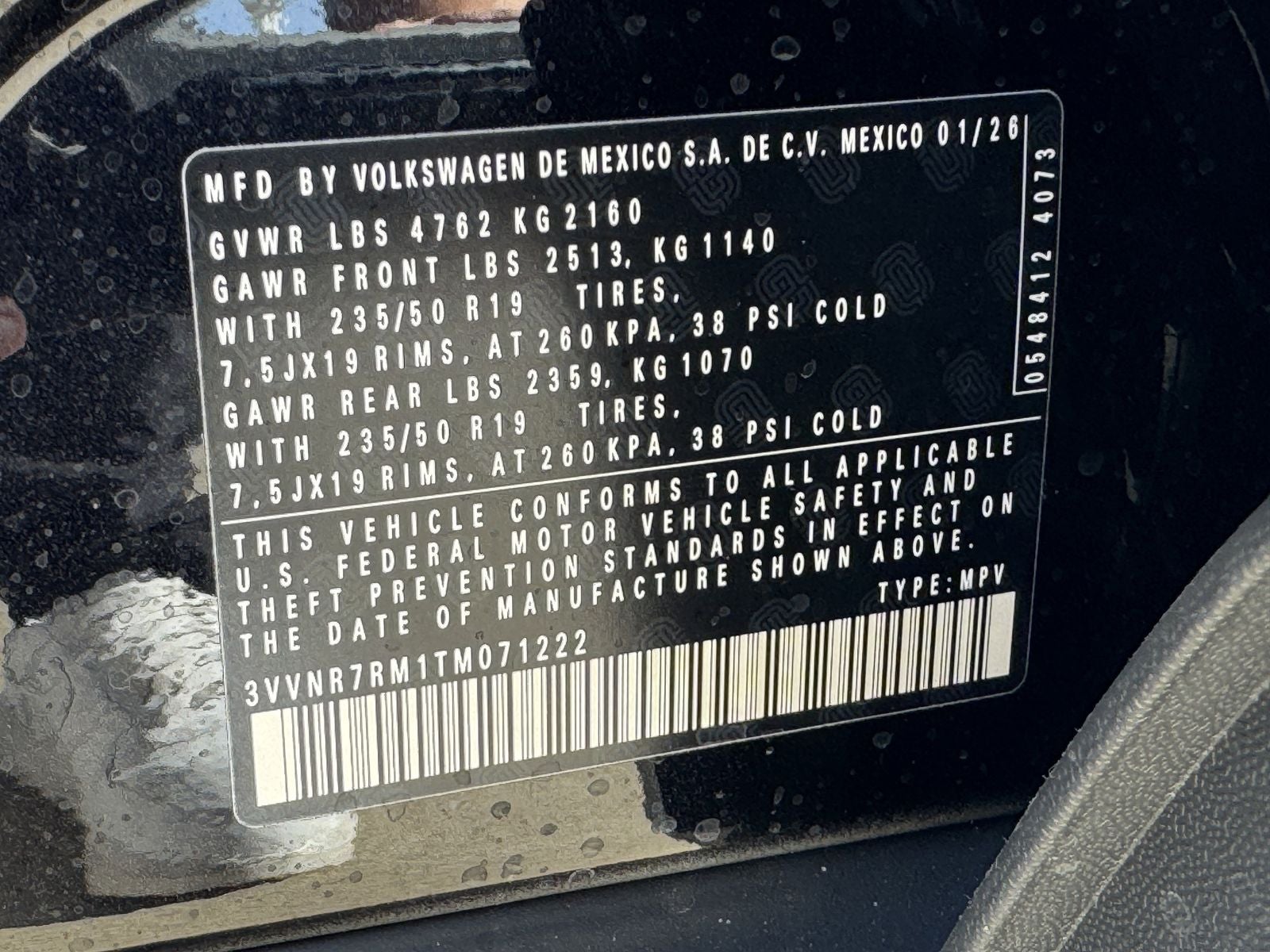 2026 Volkswagen Tiguan 2.0T SE