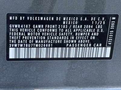 2026 Volkswagen Jetta 1.5T SE