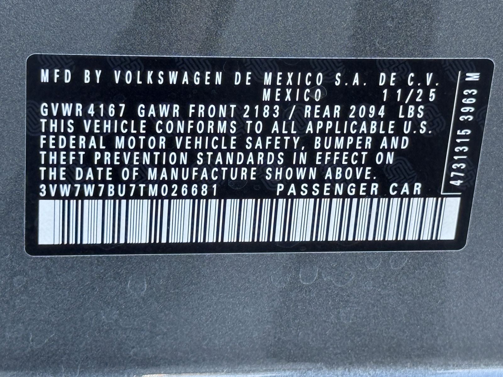 2026 Volkswagen Jetta 1.5T SE