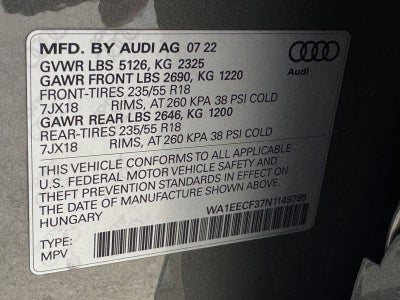 2022 Audi Q3 Premium Plus S Line quattro