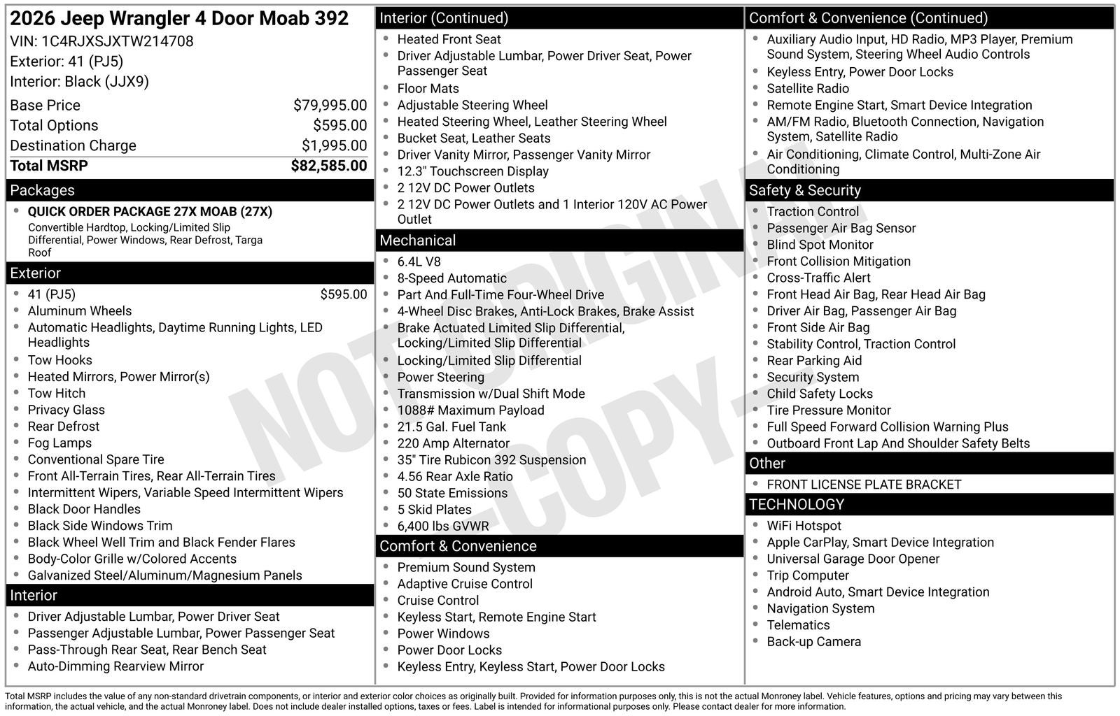 2026 Jeep Wrangler WRANGLER 4-DOOR MOAB 392