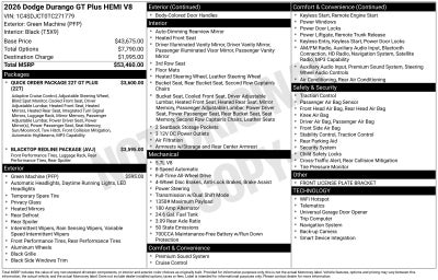 2026 Dodge Durango DURANGO GT PLUS AWD HEMI V8