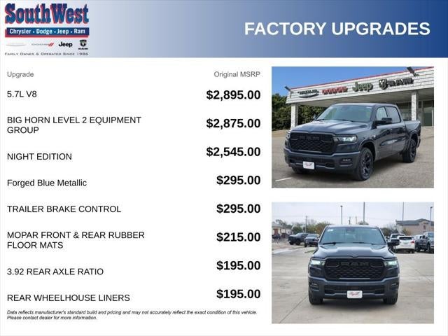 2026 RAM Ram 1500 RAM 1500 LONE STAR CREW CAB 4X4 5'7' BOX