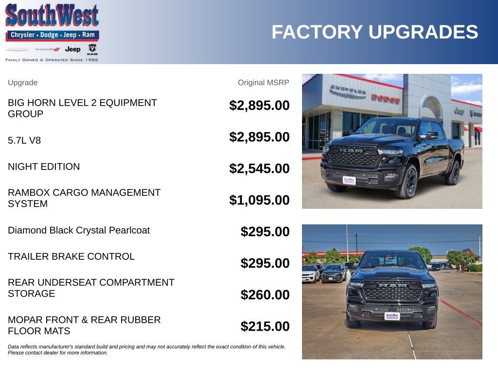 2026 RAM Ram 1500 RAM 1500 LONE STAR CREW CAB 4X4 5'7' BOX