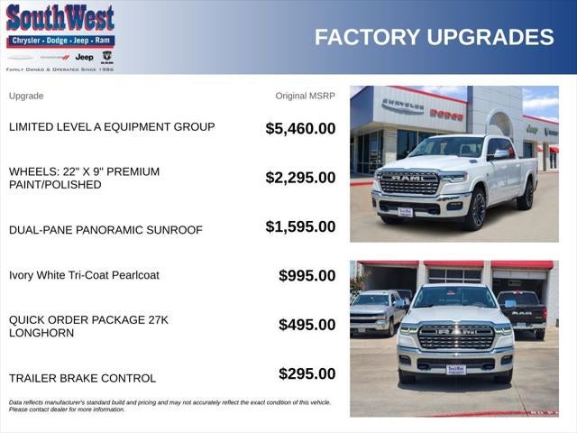 2026 RAM Ram 1500 RAM 1500 LIMITED LONGHORN CREW CAB 4X4 5'7' BOX