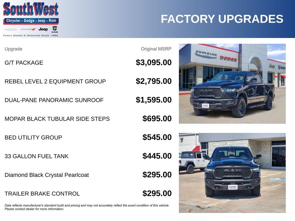 2026 RAM Ram 1500 RAM 1500 REBEL CREW CAB 4X4 5'7' BOX