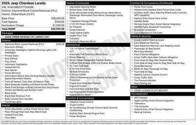 2026 Jeep Cherokee CHEROKEE LAREDO 4X4