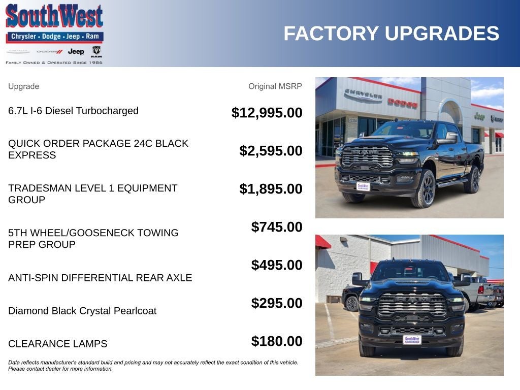 2026 RAM Ram 2500 RAM 2500 BLACK EXPRESS CREW CAB 4X4 6'4' BOX