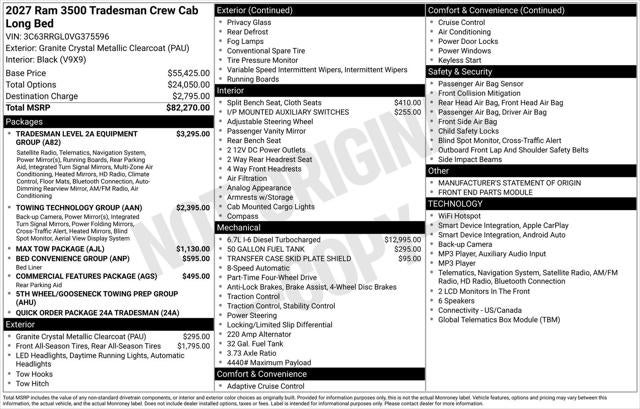 2027 RAM Ram 3500 Tradesman