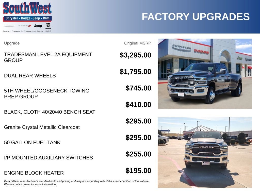 2026 RAM Ram 3500 RAM 3500 TRADESMAN CREW CAB 4X4 8' BOX