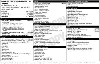 2026 RAM Ram 3500 RAM 3500 TRADESMAN CREW CAB 4X4 8' BOX