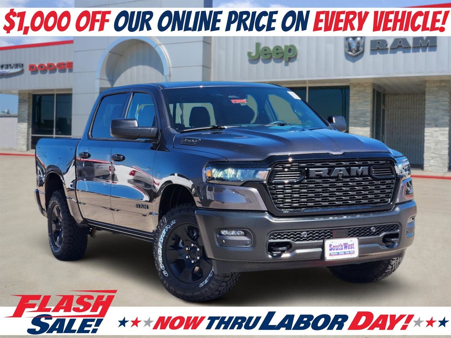 2026 RAM Ram 1500 RAM 1500 WARLOCK CREW CAB 4X4 5'7' BOX