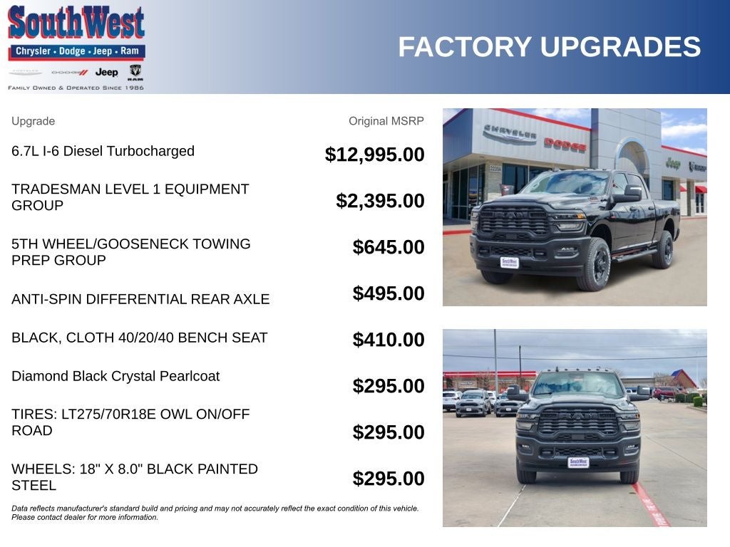 2026 RAM Ram 2500 RAM 2500 TRADESMAN CREW CAB 4X4 6'4' BOX