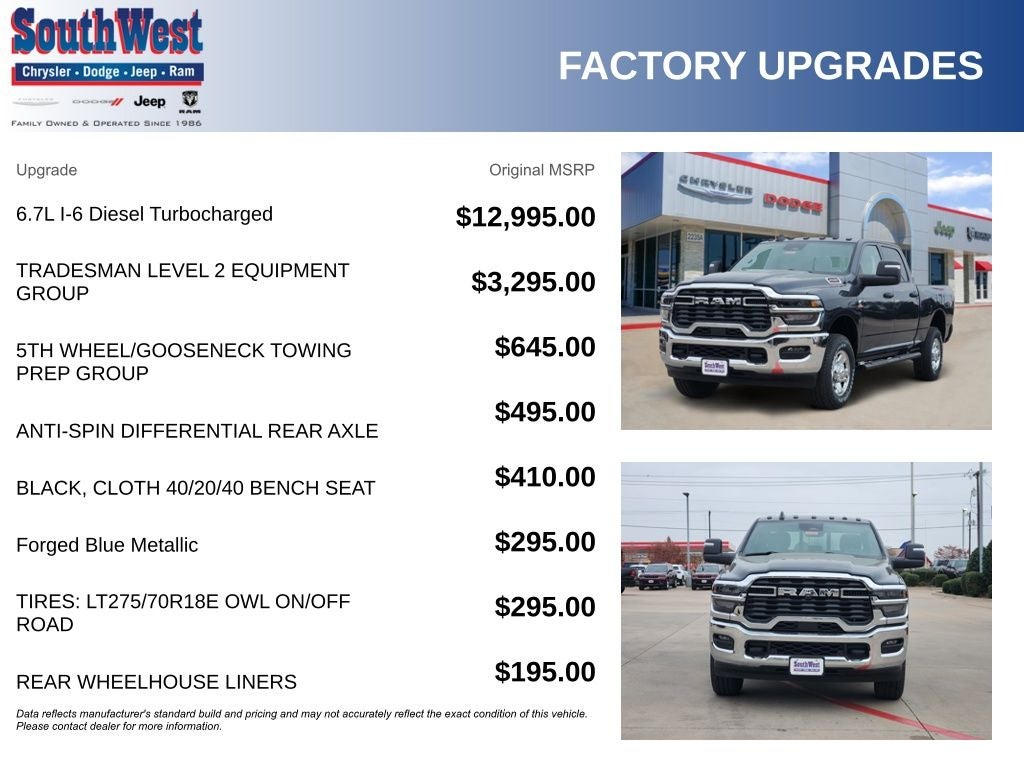 2026 RAM Ram 2500 RAM 2500 TRADESMAN CREW CAB 4X4 6'4' BOX
