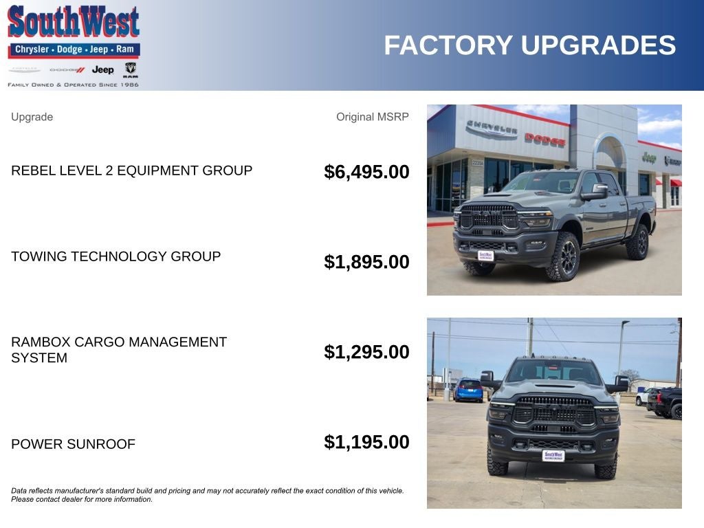 2026 RAM Ram 2500 RAM 2500 REBEL CREW CAB 4X4 6'4' BOX