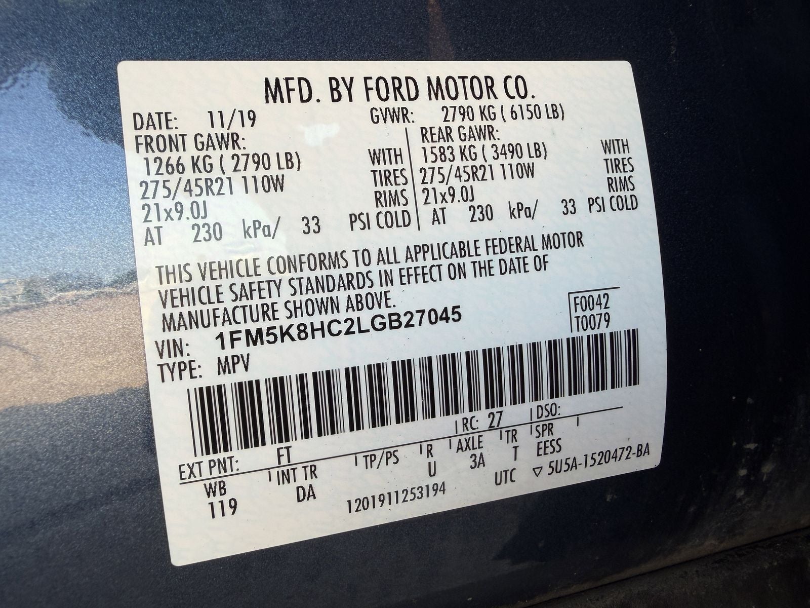 2020 Ford Explorer Platinum