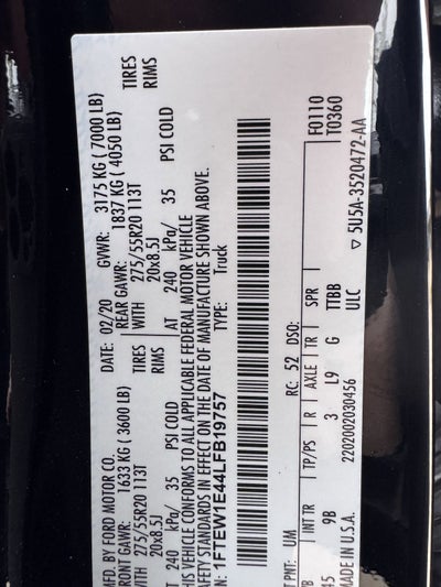 2020 Ford F-150 Platinum