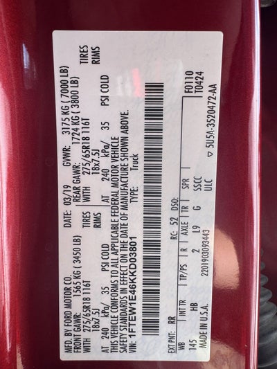 2019 Ford F-150 Lariat